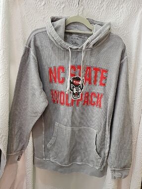 Vintage NC State Wolfpack Hoodie Pressbox By Royce Apparel Sz Large 100% Cotton